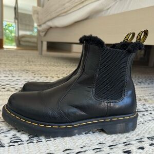 Dr. Marten Chelsea boot with shearling